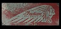 "Indian Motorcycle Distressed Steel Sign"